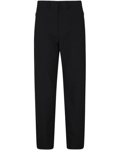 Mountain Warehouse Mountain Stretch Trousers Lightweight Zip Hiking Trousers - Black