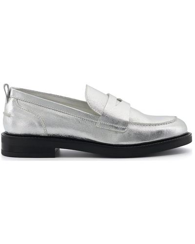 Dune 'geeno' Leather Loafers - White