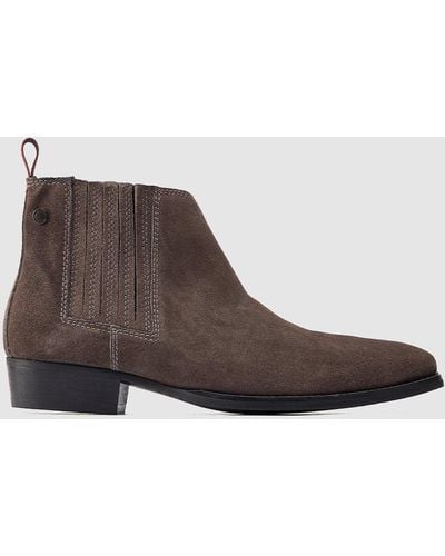 Base London Suede Chelsea Boots - Brown