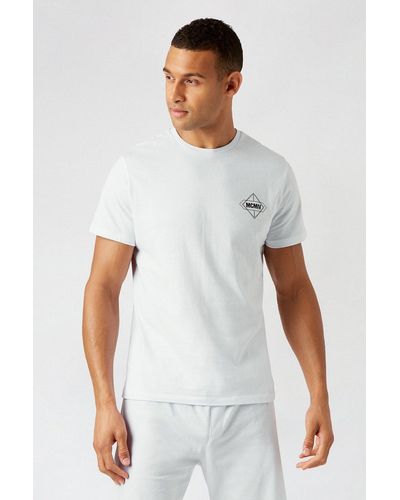 Burton White Print Tshirt And Shorts Set