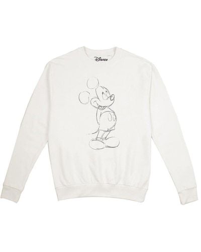 Disney Mickey Mouse Sketch Sweatshirt - White