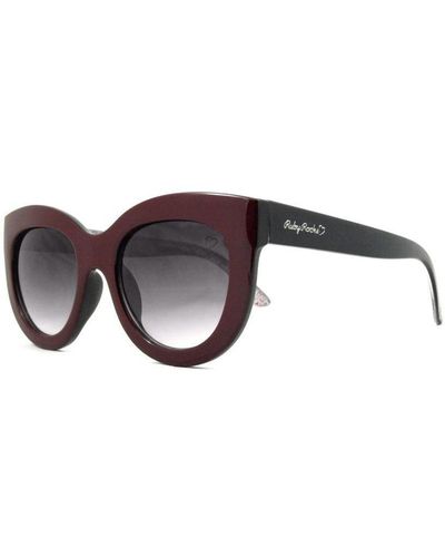 Ruby Rocks Larger Than Life Cateye Sunglasses - Brown