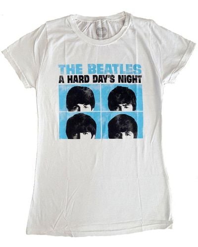The Beatles Hard Days Night Pastel T-shirt - White