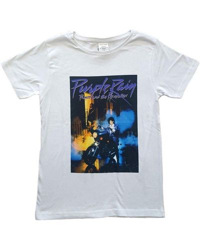 Prince Purple Rain Square T-shirt - Blue