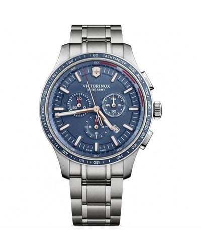 Victorinox Alliance Sport Chronograph Stainless Steel Luxury Watch - 241817 - Blue