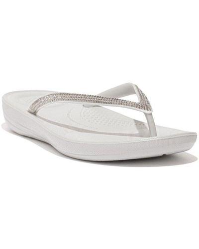 Fitflop Iqushion Sparkle Flip-flops - White