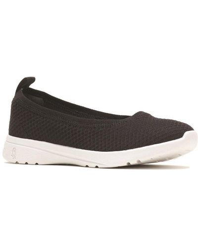 Hush Puppies 'good Ballet' Synthetic Slip On Shoes - Black