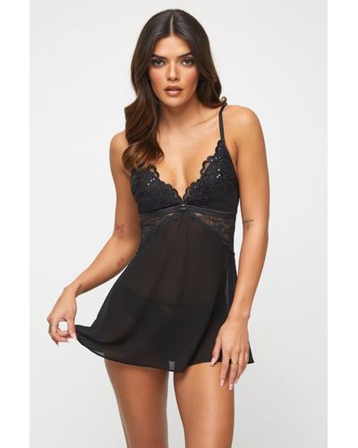 Ann Summers Icon Chemise - Black