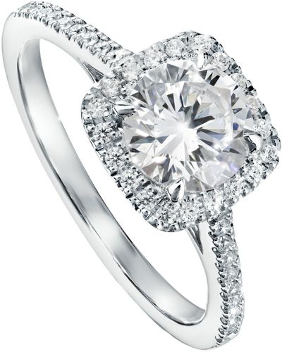 Created Brilliance Cynthia White Gold Large Lab Grown Diamond Ring