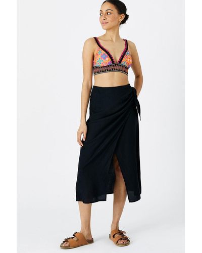 Accessorize Wrap Beach Skirt - Black