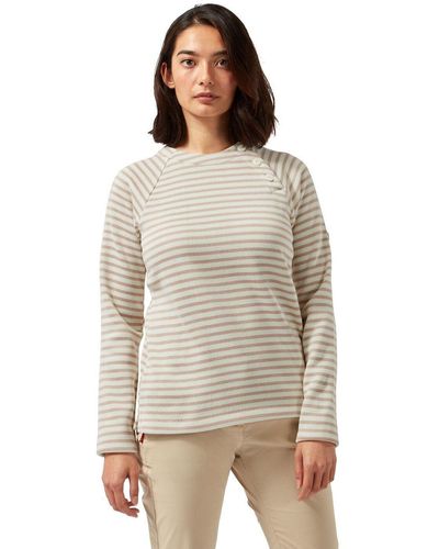 Craghoppers Recycled 'neela' Crew Neck Long Sleeve Top - Natural