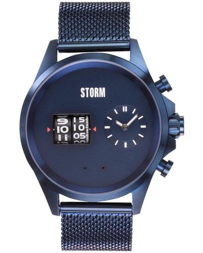 Storm Kombitron Ip-blue Stainless Steel Fashion Watch - 47466/b
