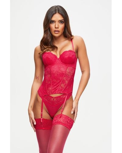 Ann Summers Sexy Lace Planet Basque - Red