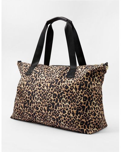 Accessorize 'robyn' Leopard Print Weekend Bag - Multicolour