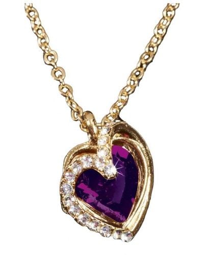 Atlas for women Heart Necklace - Purple