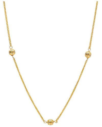 Pure Luxuries Gift Packaged 'arya' 18ct Yellow Gold Plated Silver Ball Necklace - Metallic