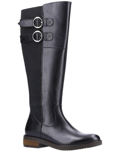 Hush Puppies 'carla' Leather Long Boots - Black