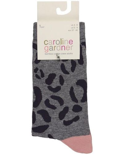 Caroline Gardner 1 Pair Pack Bamboo Cotton Crew Socks - White