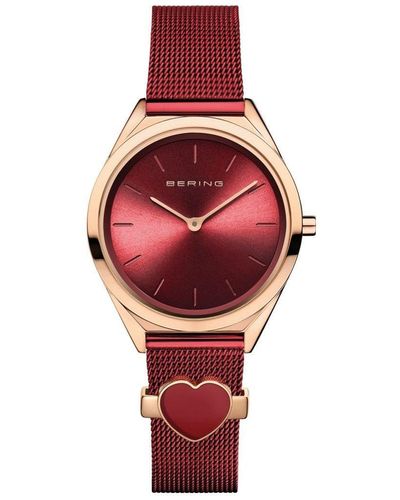 Bering Classic / Set Plated Stainless Steel Classic Watch - 17031-363-gwp - Red