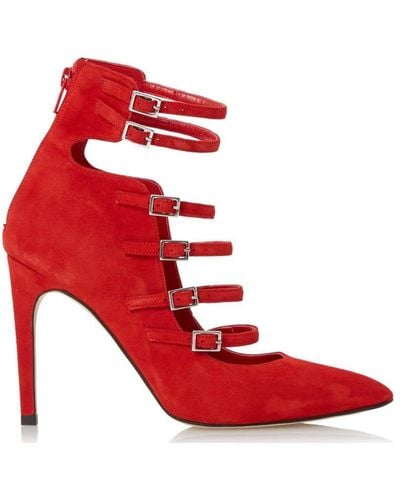 Dune 'anooska' Suede Court Shoes - Red