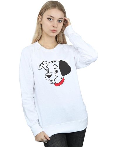 Disney 101 Dalmatians Dalmatian Head Sweatshirt - White