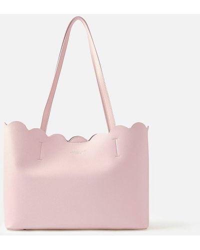 Accessorize 'leo' Scallop Tote Bag - Pink