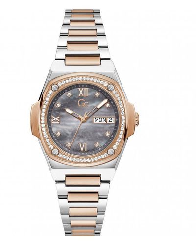 Gc Coussin Shape Lady Stainless Steel Luxury Watch - Y98001l5mf - Metallic