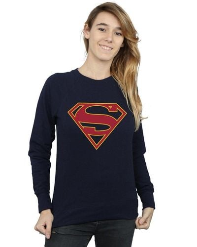Dc Comics Supergirl Logo Sweatshirt - Blue
