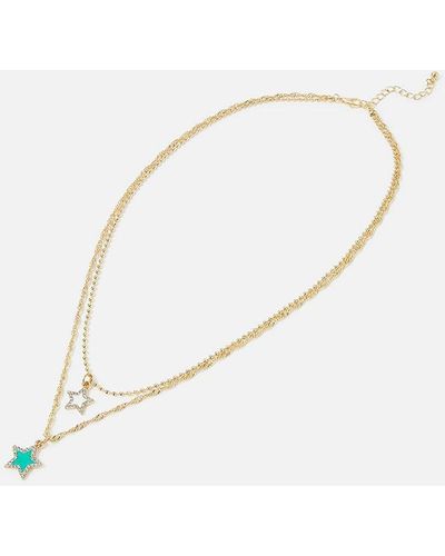 Accessorize Eye Candy Enamel Star Pendant Necklace - Multicolour