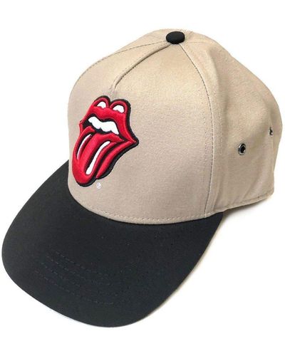 The Rolling Stones Classic Tongue Snapback Cap - Natural