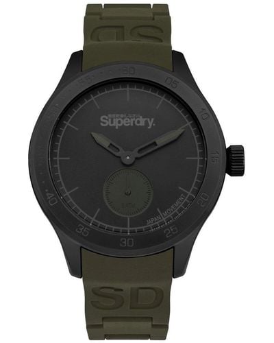 Superdry Plastic/resin Fashion Analogue Quartz Watch - Syg212nb - Black