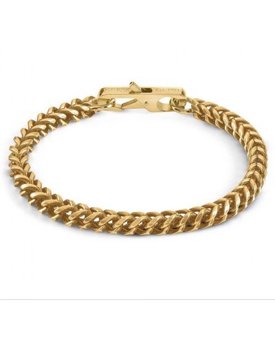 Guess My Chains Gold Tone Stainless Steel Bracelet - Umb01338ygl - Metallic