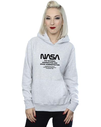 NASA Worm Blurb Hoodie - White