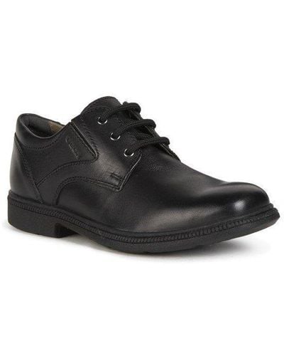 Geox 'jr Federico' Leather Shoes - Black