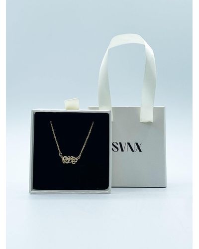 SVNX Collar Necklace In Gold - Blue