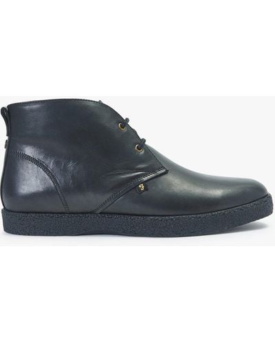 Farah 'jonah' Leather Lace Up Casual Boot - Blue