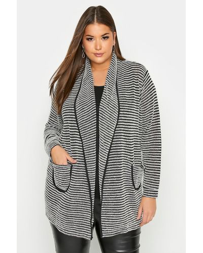 Yours Knitted Cardigan - Grey