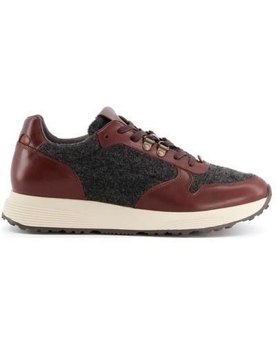 Dune 'toast' Leather Trainers - Brown