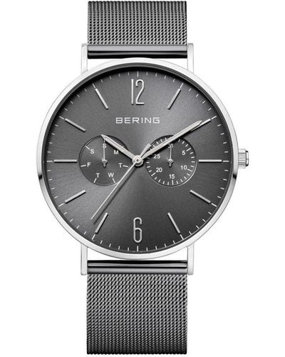 Bering Stainless Steel Classic Analogue Quartz Watch - 14240-309 - Grey