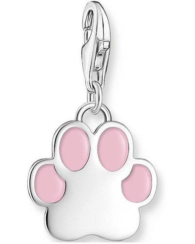 THOMAS SABO Jewellery Pink Paw Sterling Silver Charm - 2015-007-9