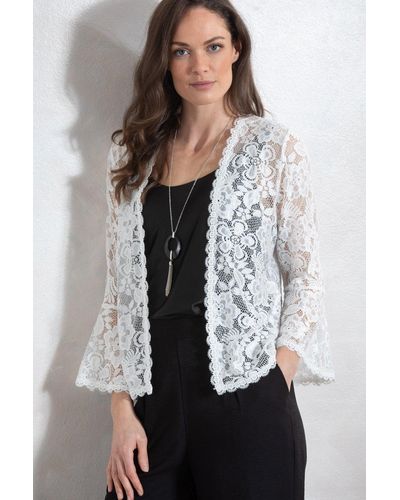 Klass Bell Sleeve Lace Cover Up - Grey