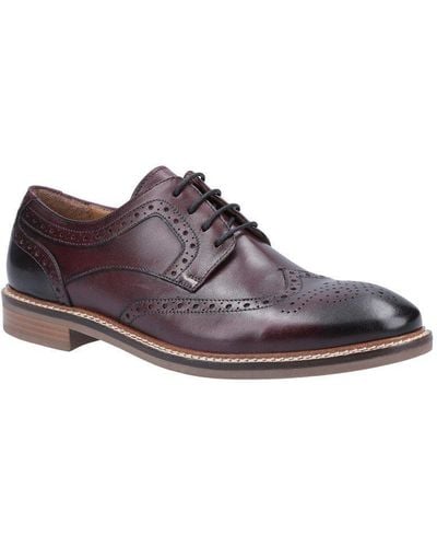Hush Puppies 'bryson' Leather Lace Shoes - Brown
