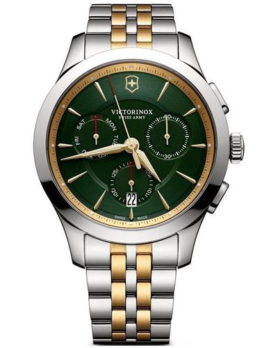Victorinox Alliance Stainless Steel Luxury Analogue Quartz Watch - 249117 - Green