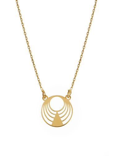 The Fine Collective Gold Plated Sterling Silver Cut-out Necklace - Metallic