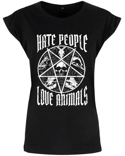 Grindstore Hate People Love Animals T-shirt - Black