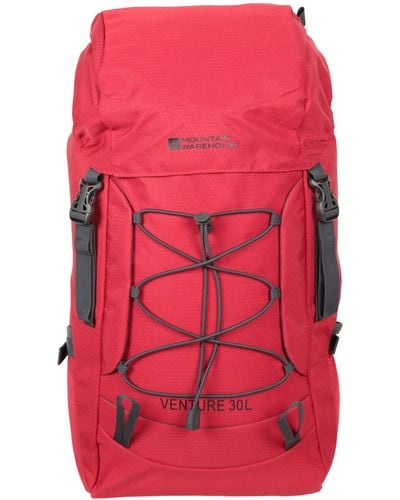 Mountain Warehouse Venture Backpack Comfortable Fit Durable 30l Rucksack - Red