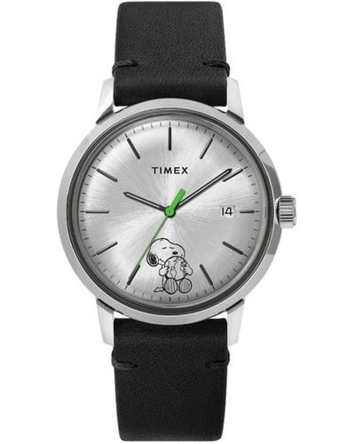 Timex Marlin Automatic Stainless Steel Classic Analogue Watch - Tw2v32600 - Metallic