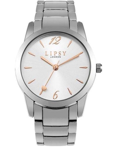 Lipsy Aluminium Fashion Analogue Quartz Watch - Slp007sm - Grey