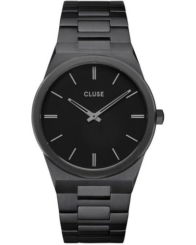 Cluse Vigoureaux Stainless Steel Fashion Analogue Watch - Cw0101503005 - Black