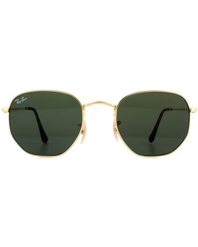Ray-Ban Square Gold Green G-15 Sunglasses